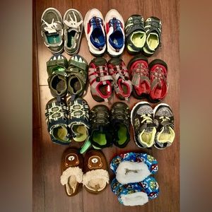 Boys shoes and slippers lot-11 pairs total!